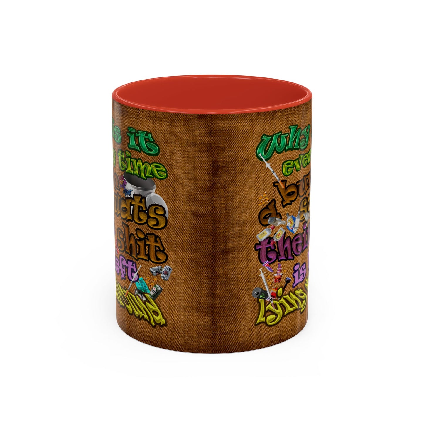 the bum's shit - Accent Mug (brown papyrus)