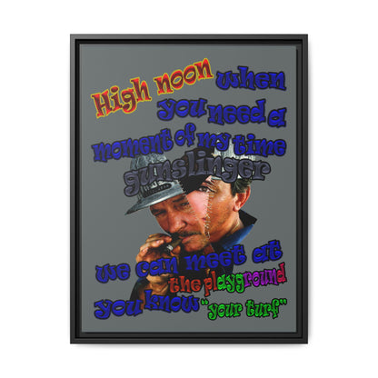 high noon - framed canvas art (dark grey)