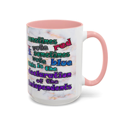 declaration of the independents - Accent Mug (white marble)