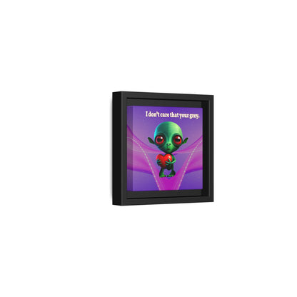 I don't care that your grey - framed canvas art (purple-pink wave)