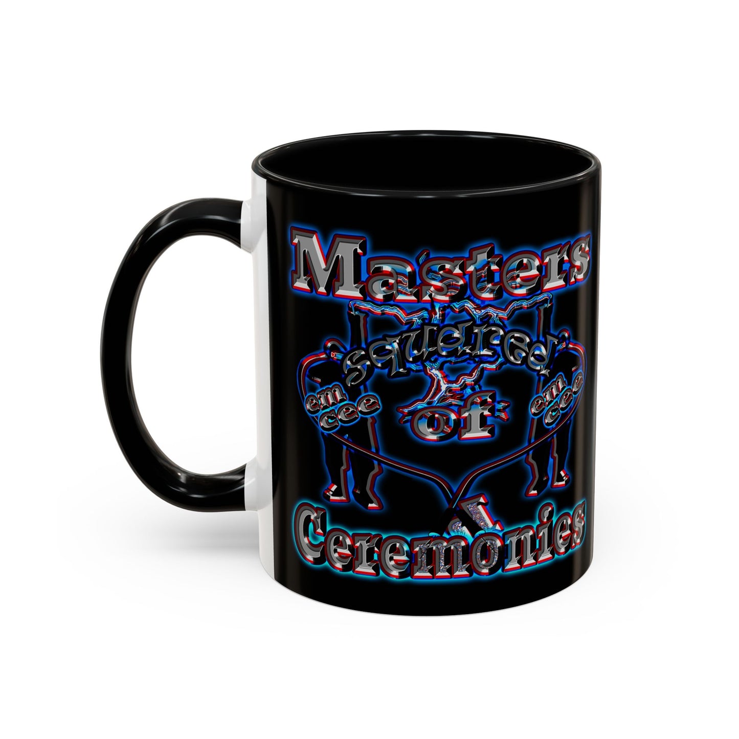 em cee squared - Accent Mug (black)