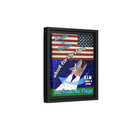 shoot for the stars - framed canvas art ('snoops' background)