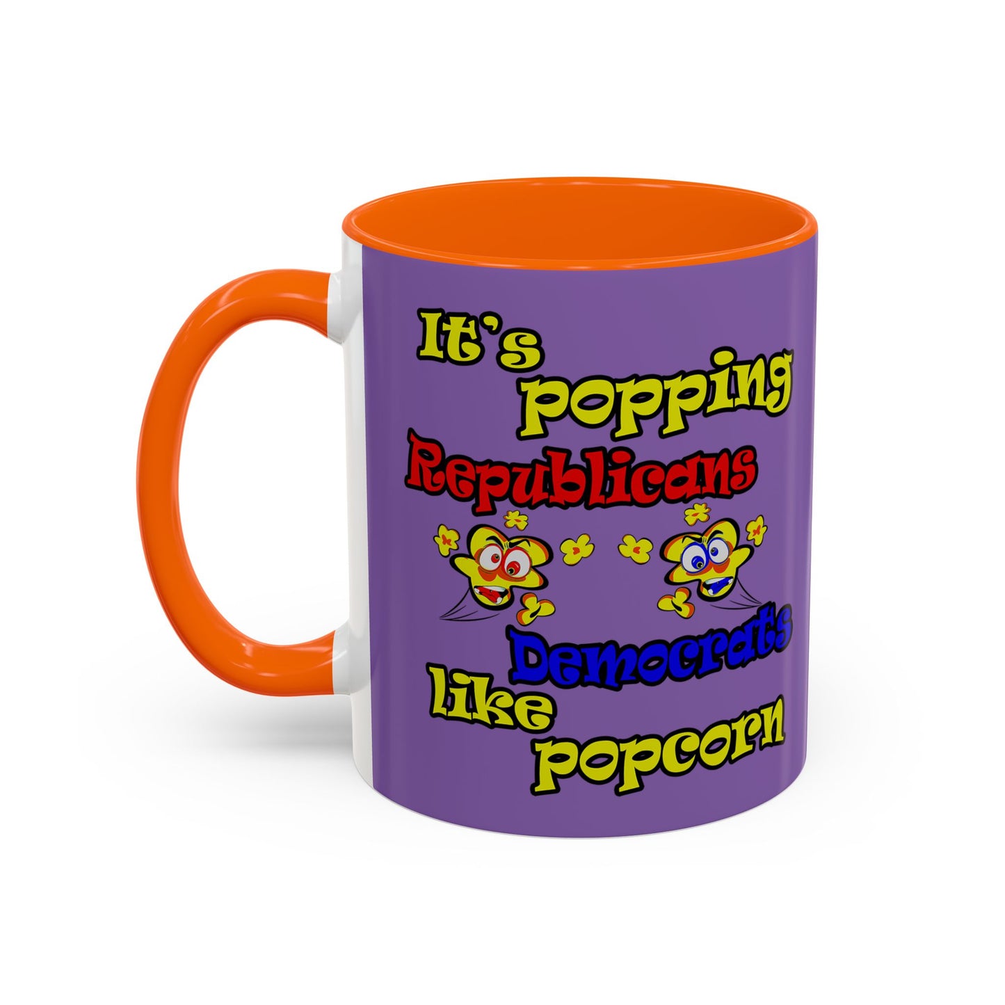 popping like popcorn - Accent Mug (light purple)