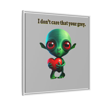 I don't care that your grey - framed canvas art (light grey)