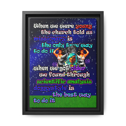doggystyle - framed canvas art ('snoops' background)