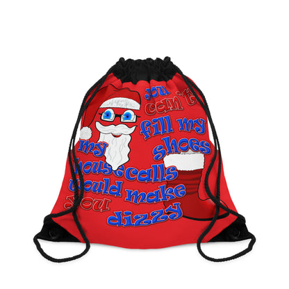 santa's shoes - Drawstring Bag (red)