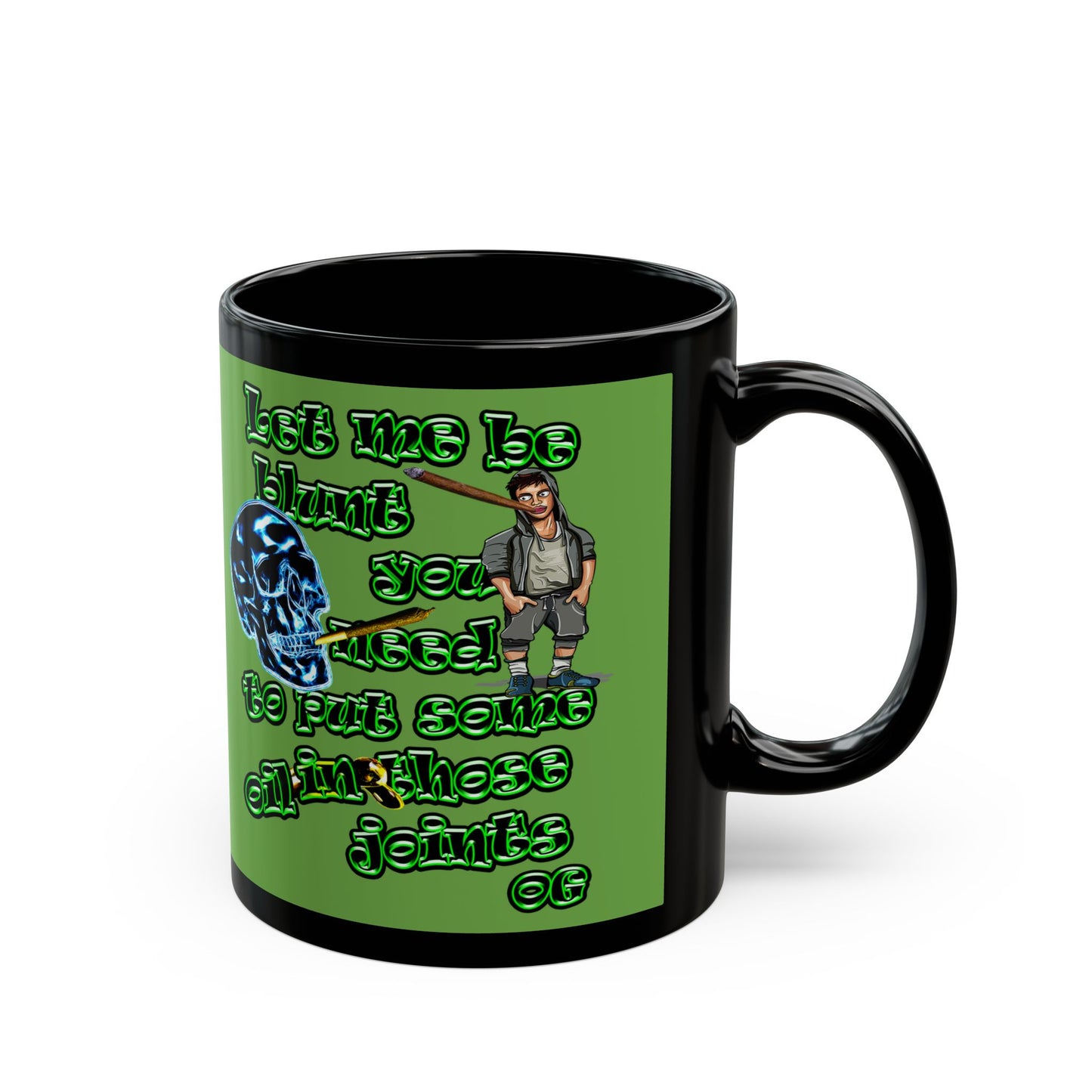 og - Black Mug (green)