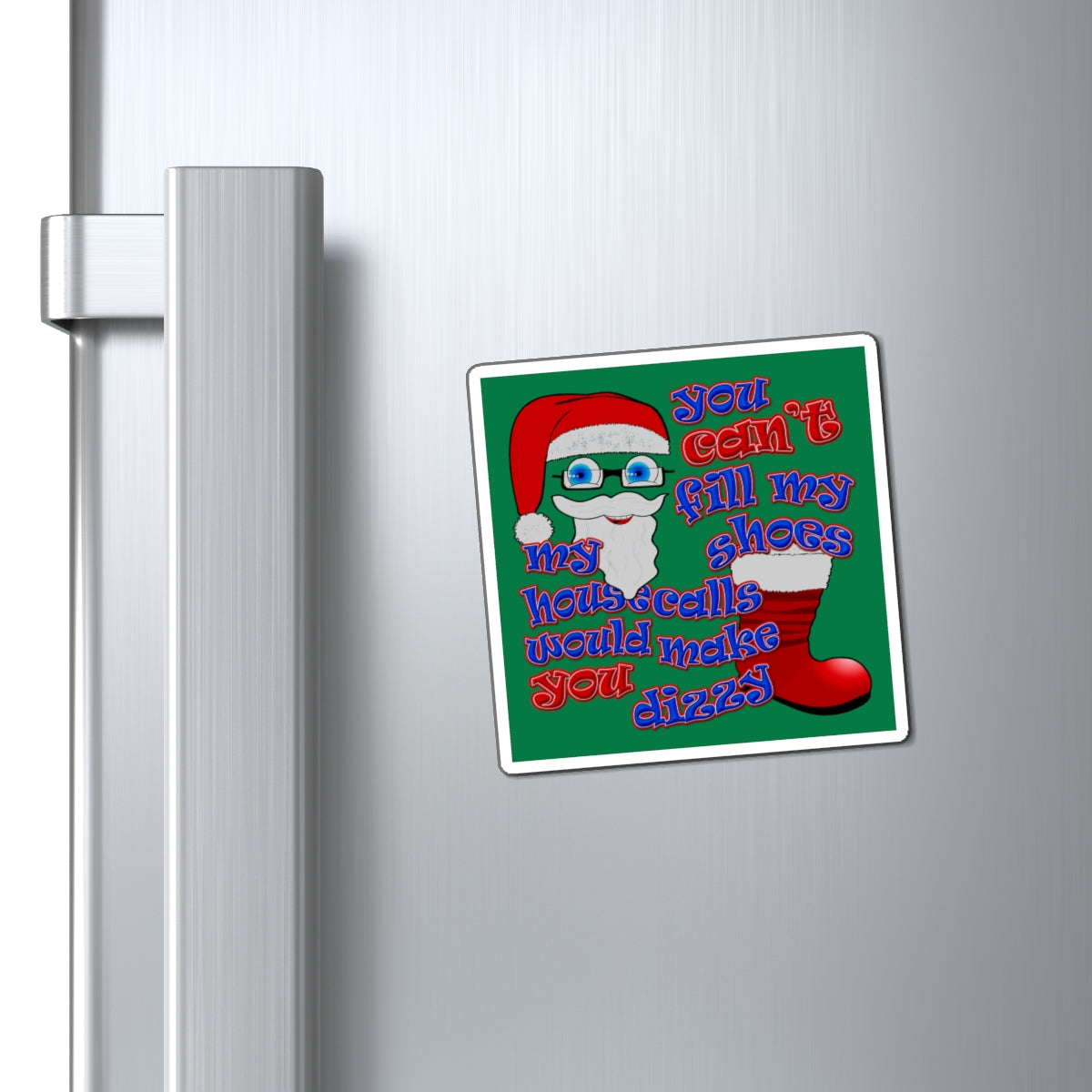 santa's shoes - Magnets - (dark green)