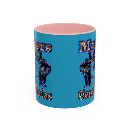 em cee squared - Accent Mug (turquoise)