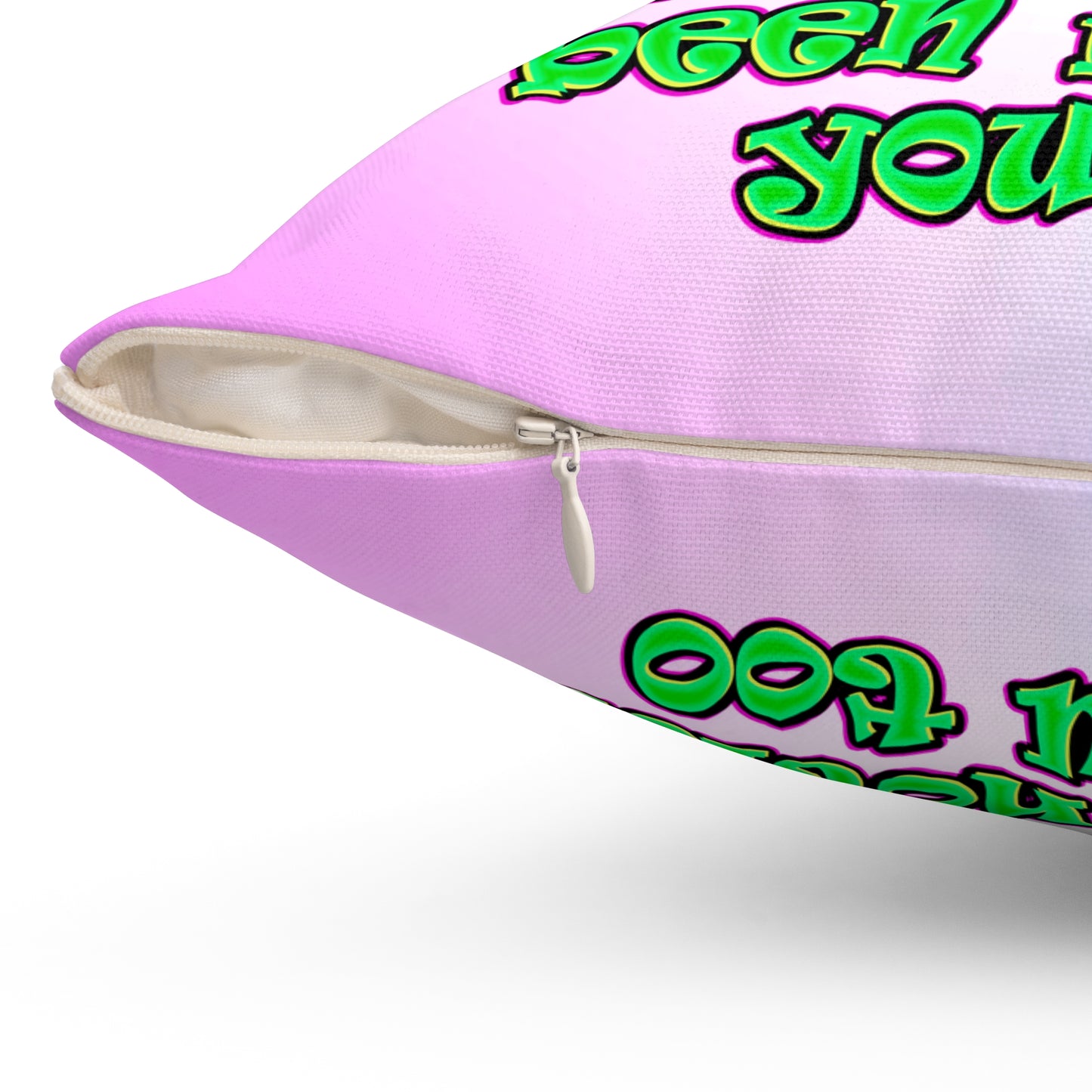 noticed you noticing - Spun Polyester Square Pillow - (light blue-pink wave)