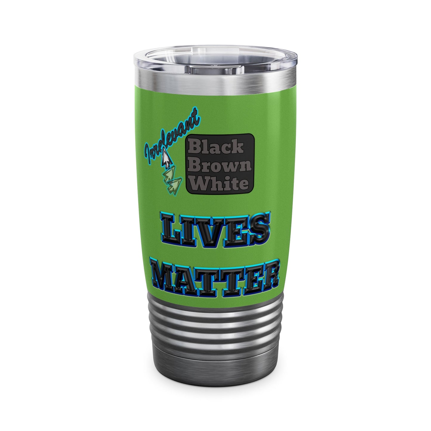 irrelevant - Ringneck Tumbler, 20oz (green)
