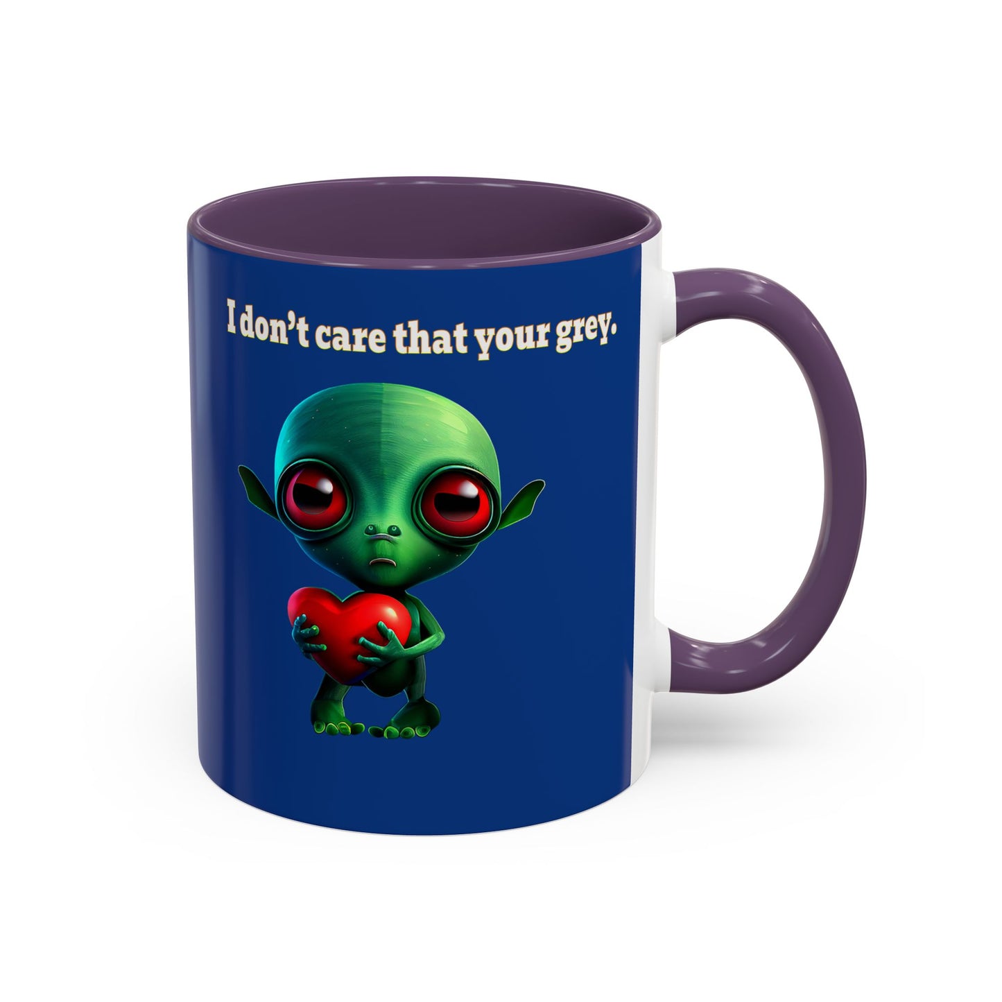 I don't care that your grey - Accent Mug (dark blue)