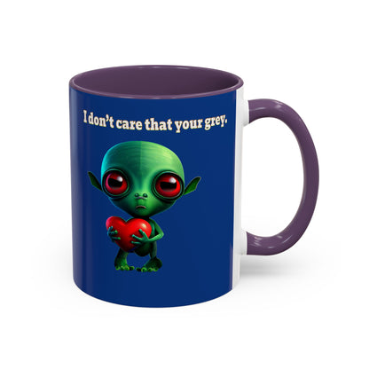 I don't care that your grey - Accent Mug (dark blue)