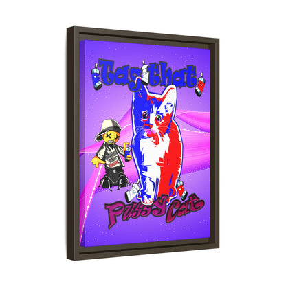 tag that - framed canvas art (purple-pink wave)