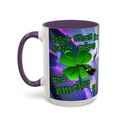 celtics logo - Accent Mug (grey-pink wave)