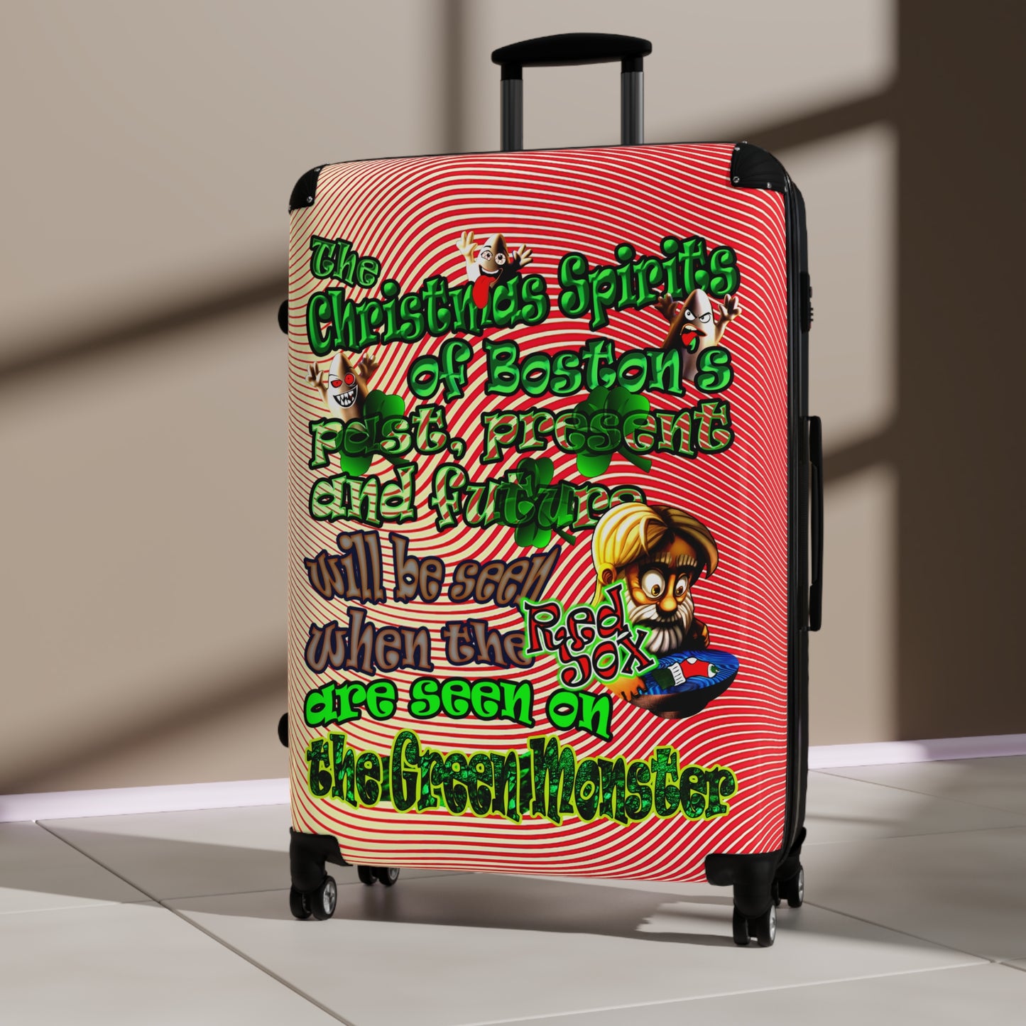 christmas spirits of boston - Suitcase (yellow-orange wave)