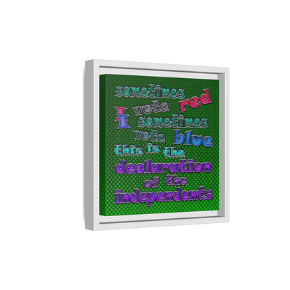declaration of the independents - framed canvas art (logo green)