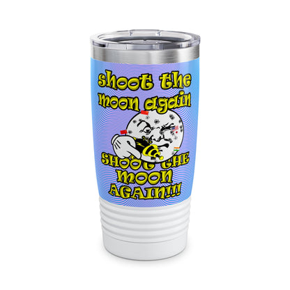 shoot the moon again - Ringneck Tumbler, 20oz (light blue-purple wave)