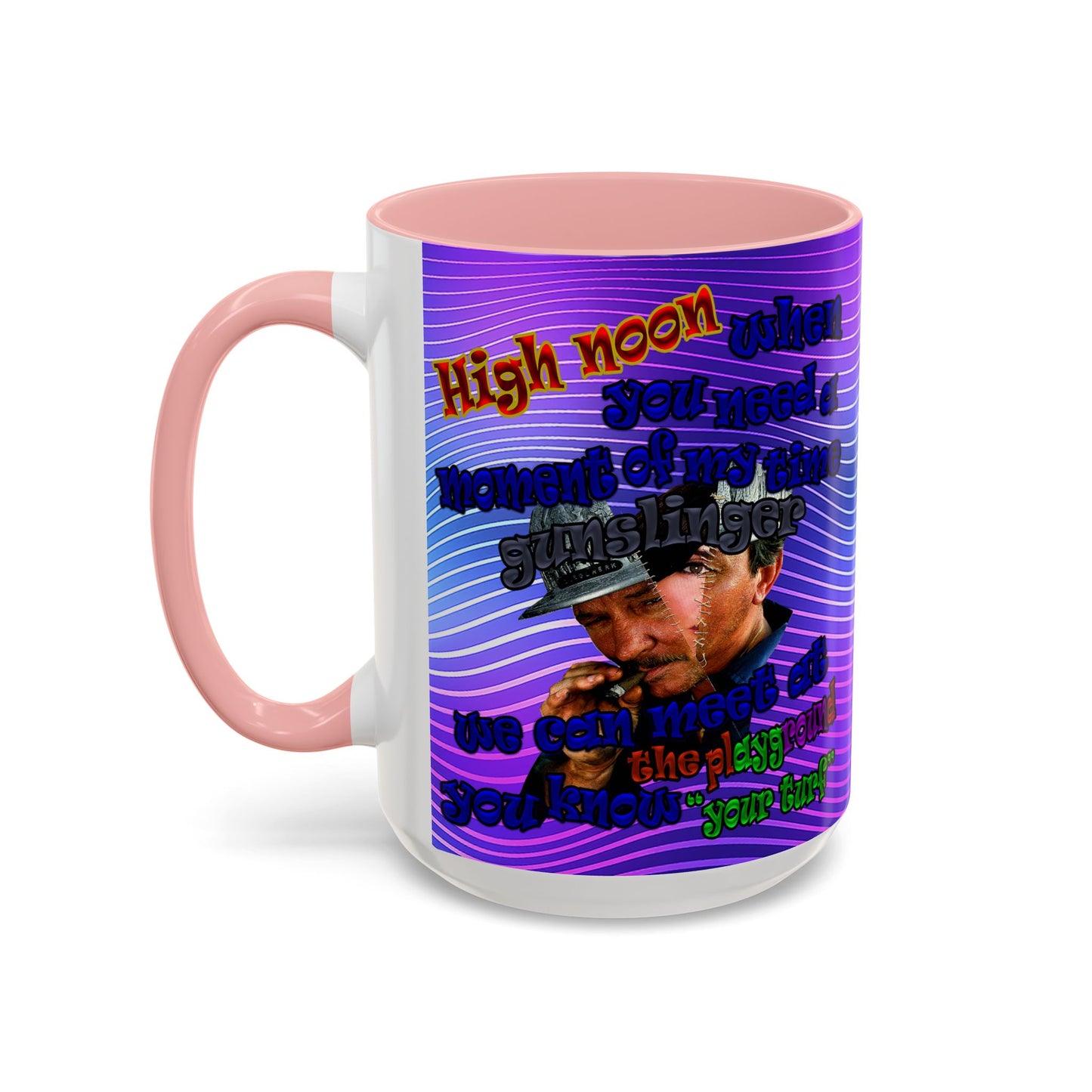 high noon - Accent Mug (purple wave)