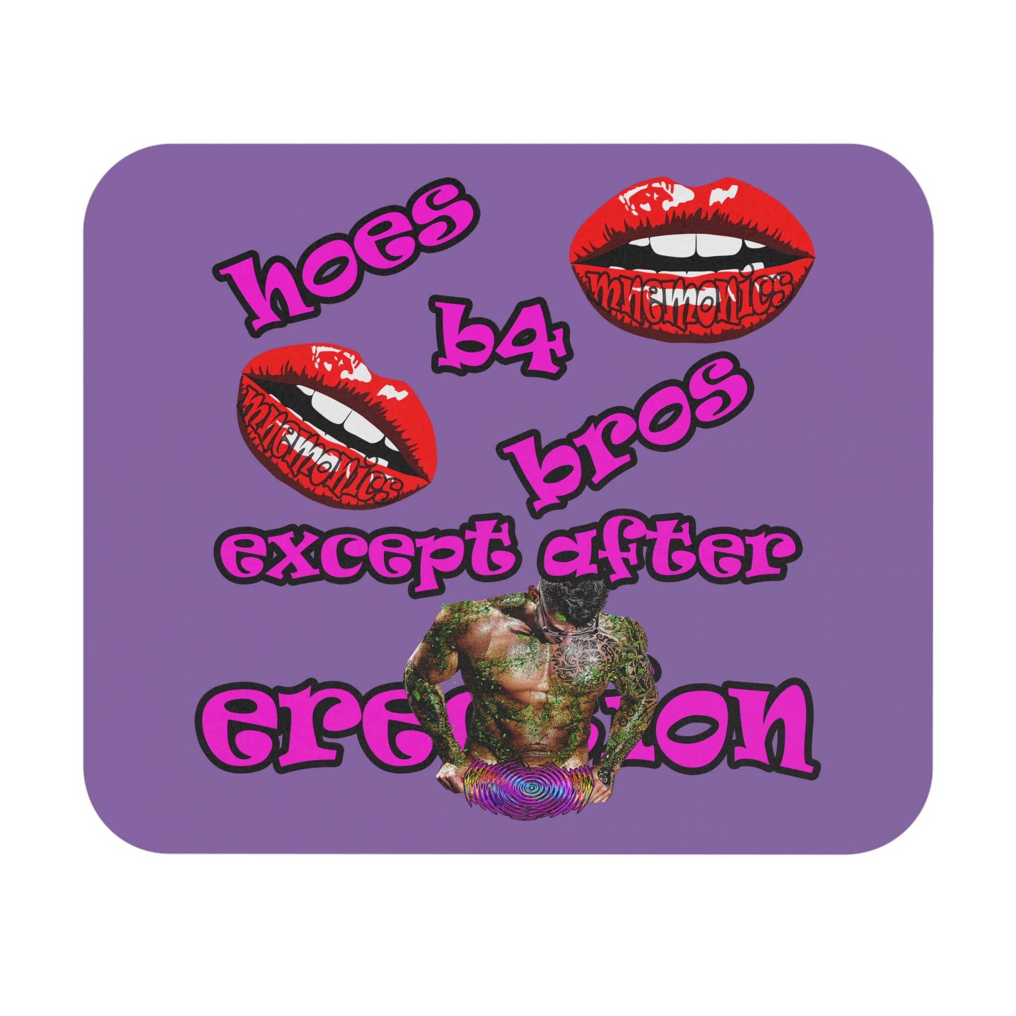 hoes b4 bros - Mouse Pad (Rectangle) (light purple)