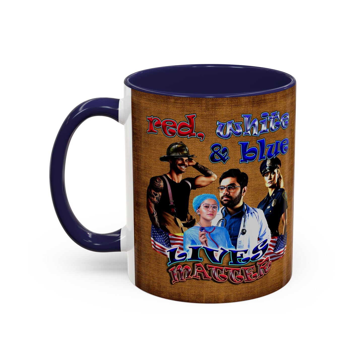 rw&b lives matter - Accent Mug (brown papyrus)
