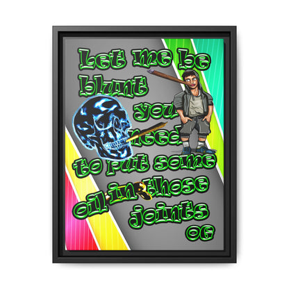 og - framed canvas art (rainbow split)