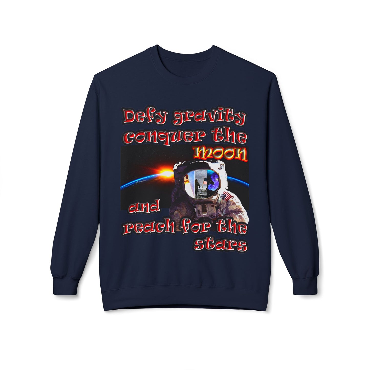 defy conquer reach - Unisex Midweight Softstyle Fleece Crewneck Sweatshirt