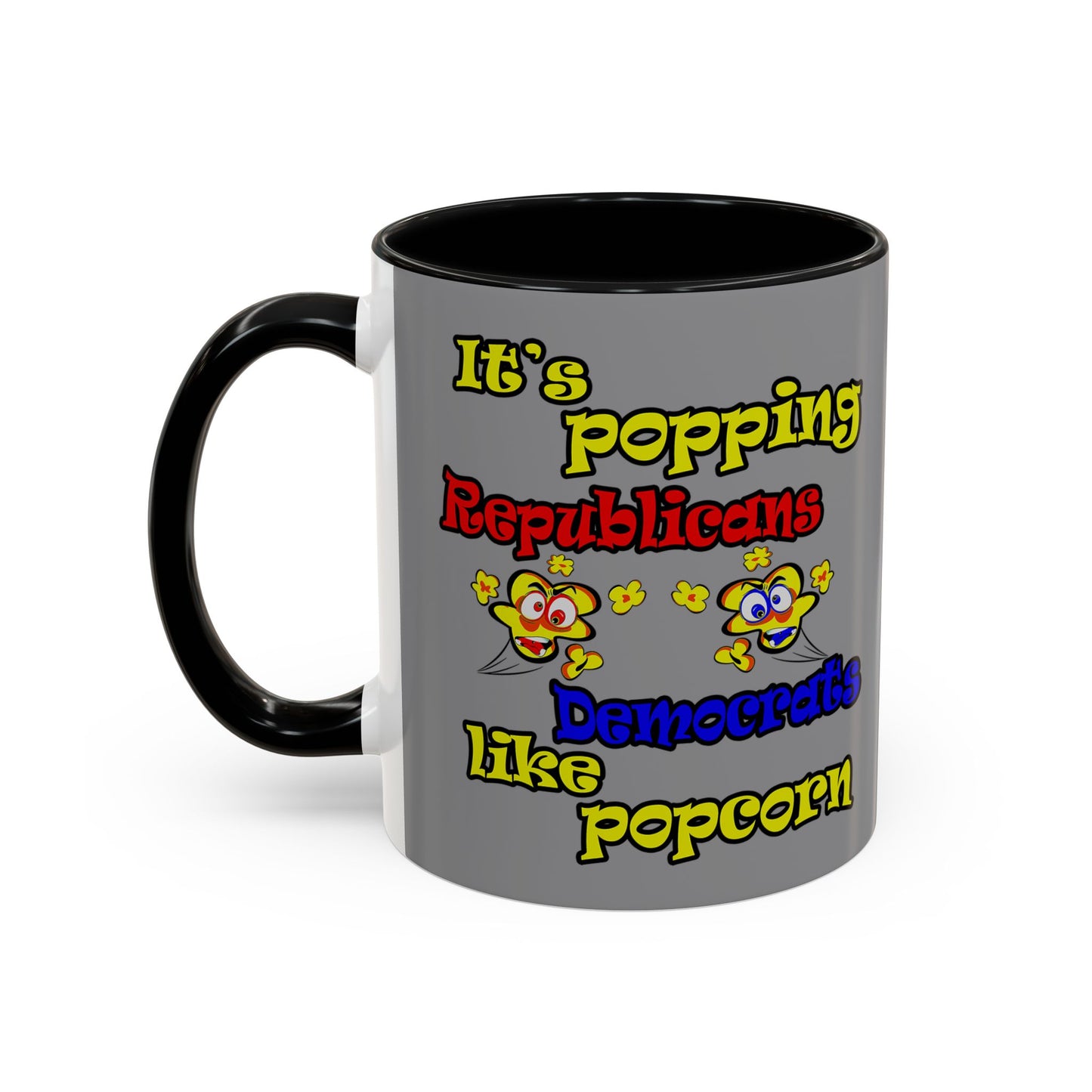 popping like popcorn - Accent Mug (grey)
