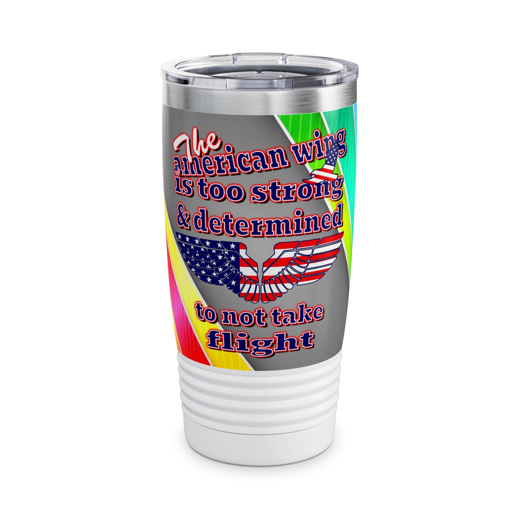 american wing - Ringneck Tumbler, 20oz (rainbow split)