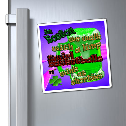celtics logo - Magnets - (purple-pink wave)