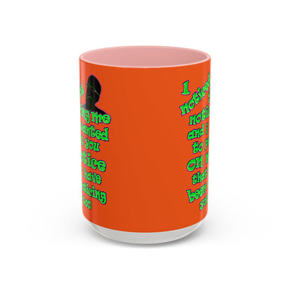 noticed you noticing - Accent Mug (orange)