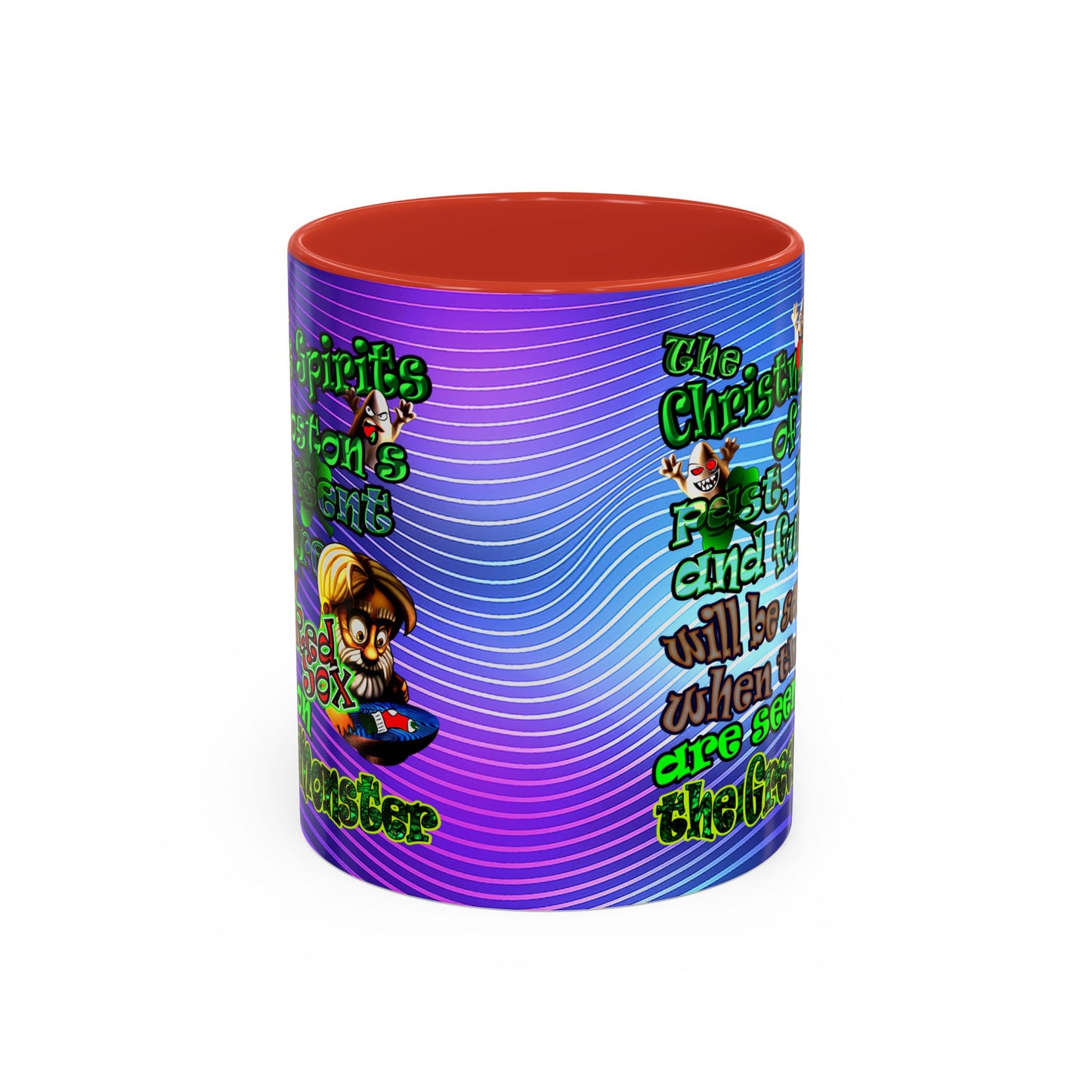 christmas spirits of boston - Accent Mug (purple wave)