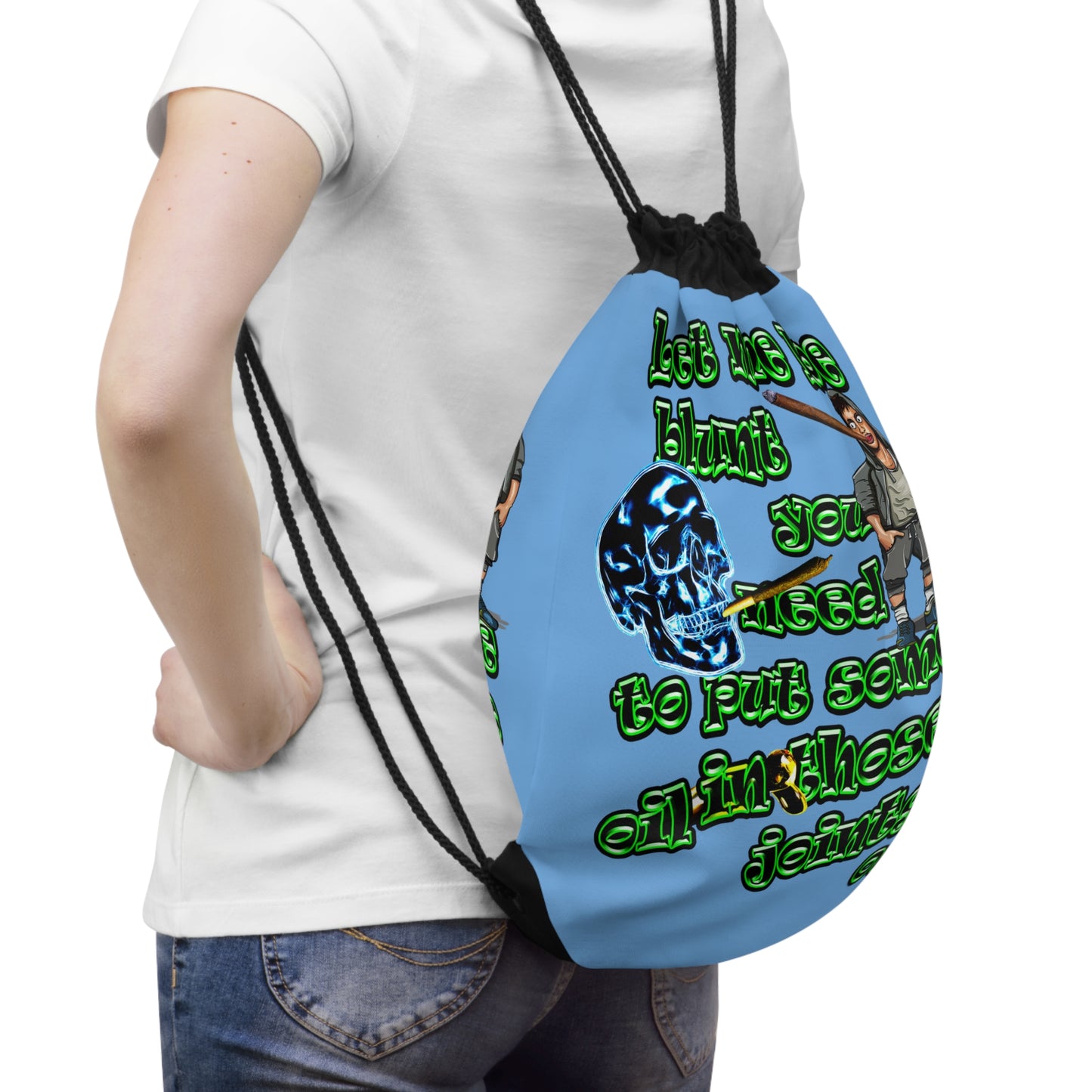 og - Drawstring Bag (light blue)