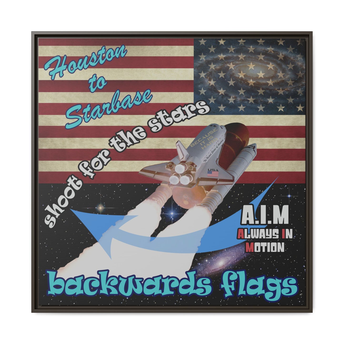 shoot for the stars - framed canvas art