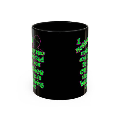 noticed you noticing - Accent Mug (black)