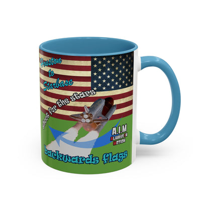shoot for the stars - Accent Mug (green)