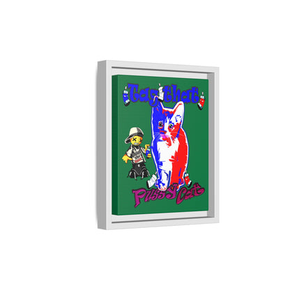 tag that - framed canvas art (dark green)