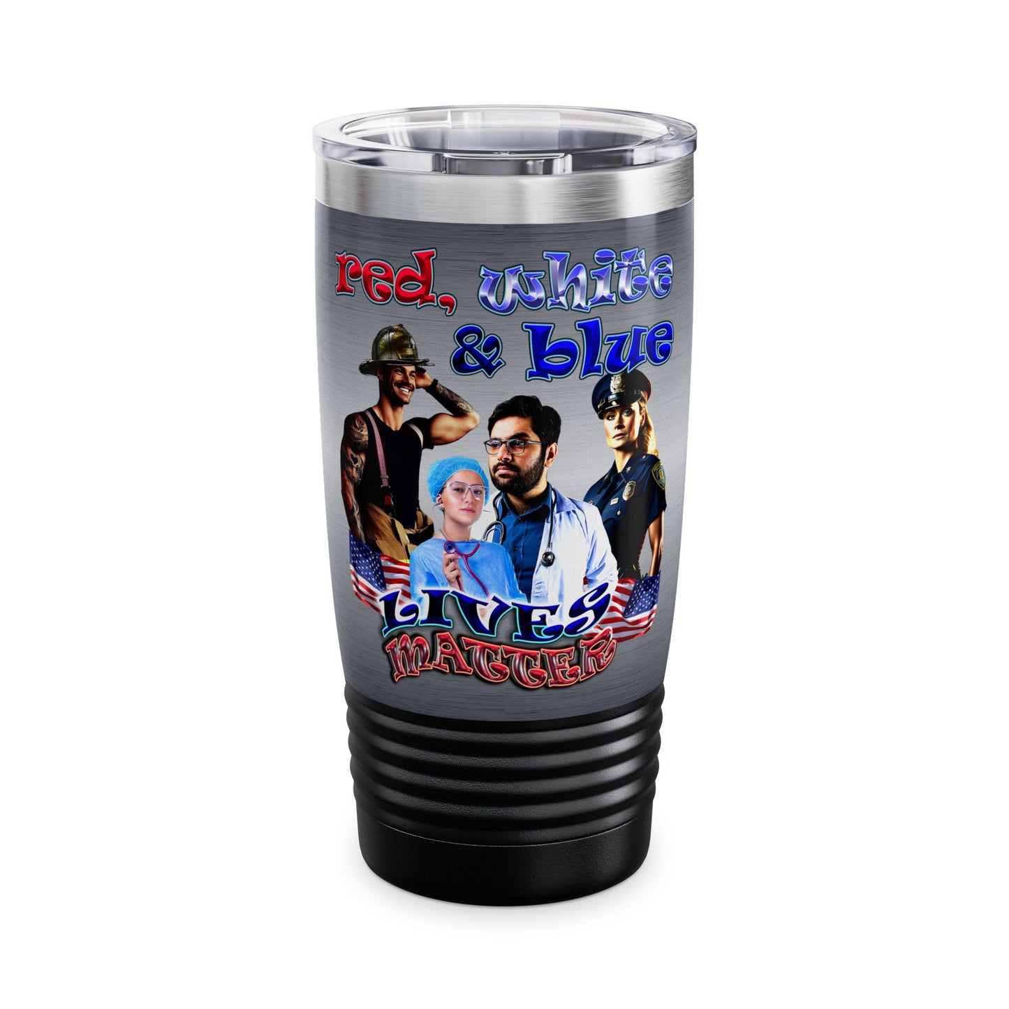 rw&b lives matter - Ringneck Tumbler, 20oz (brushed nickel)