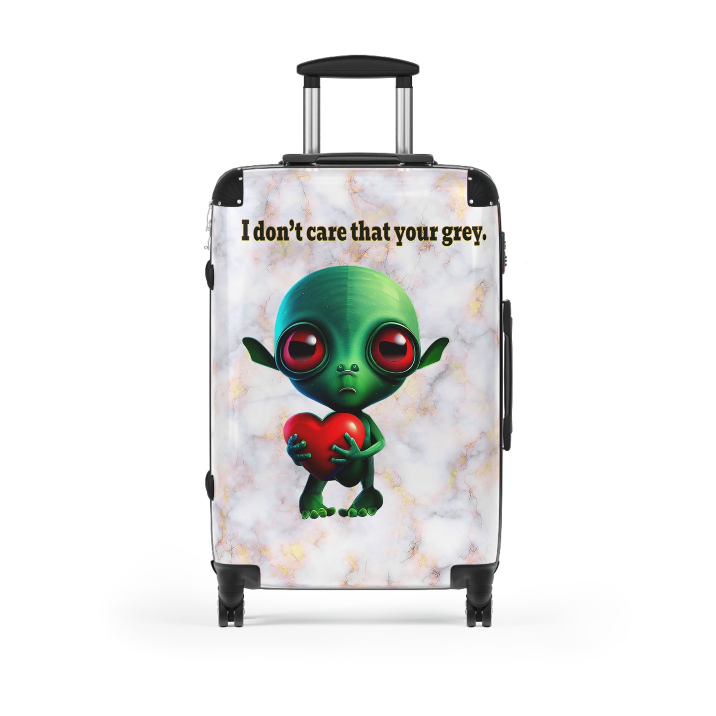 I don't care that your grey - Suitcase (white marble)
