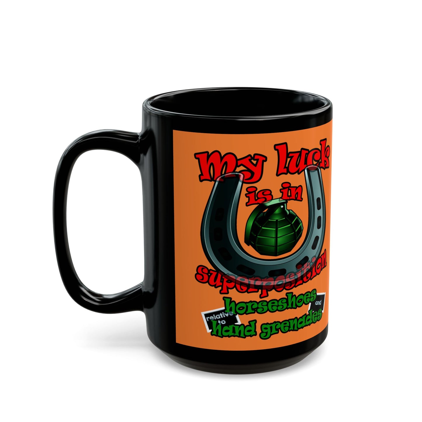 my luck - Black Mug (crusta)
