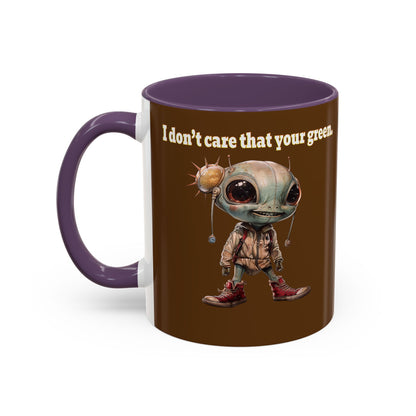I don't care that your grey - Accent Mug (brown)