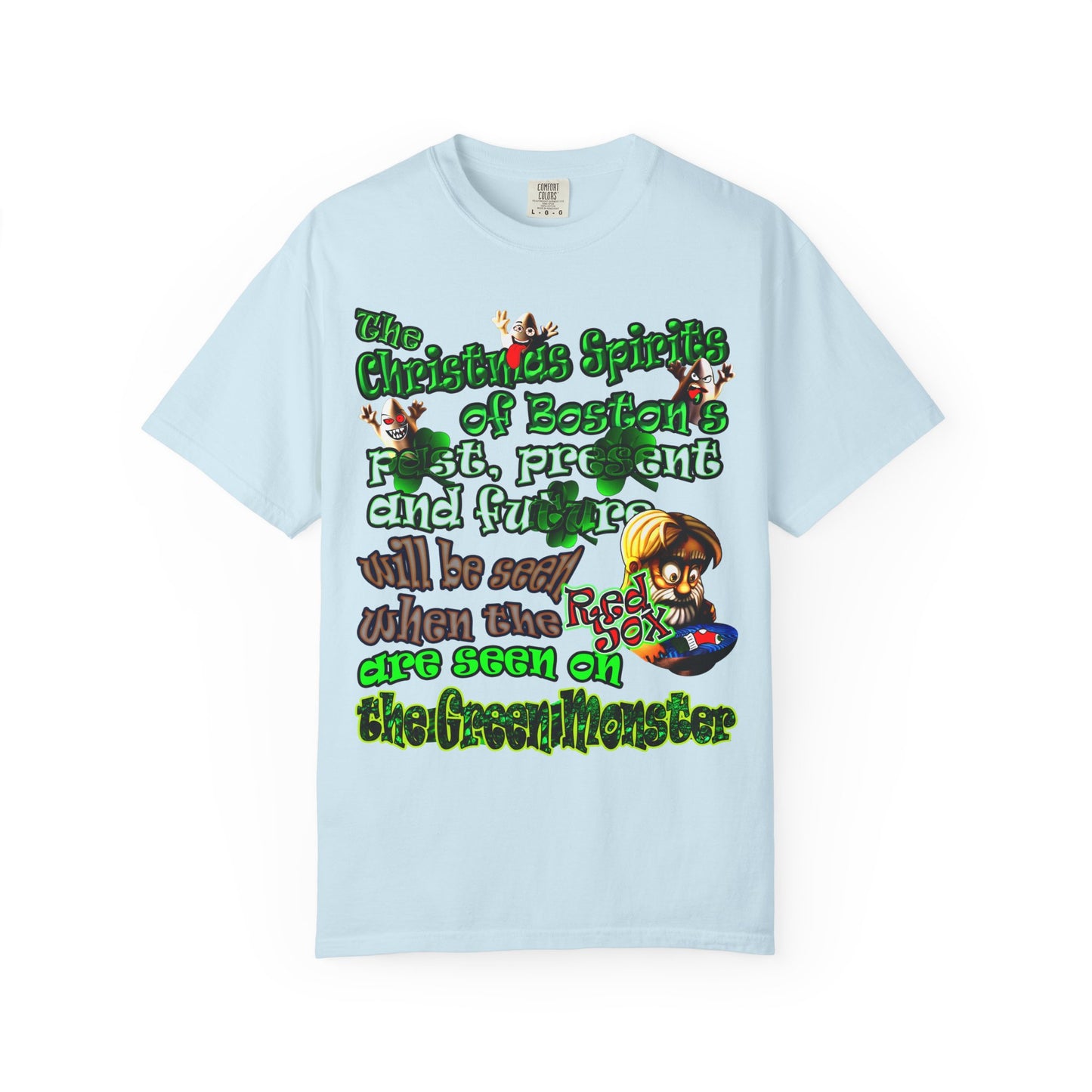 christmas spirits of boston - Unisex Garment-Dyed T-shirt