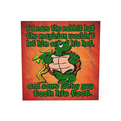 turtle race - note cube (burnt orange)