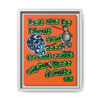 og - framed canvas art (orange)