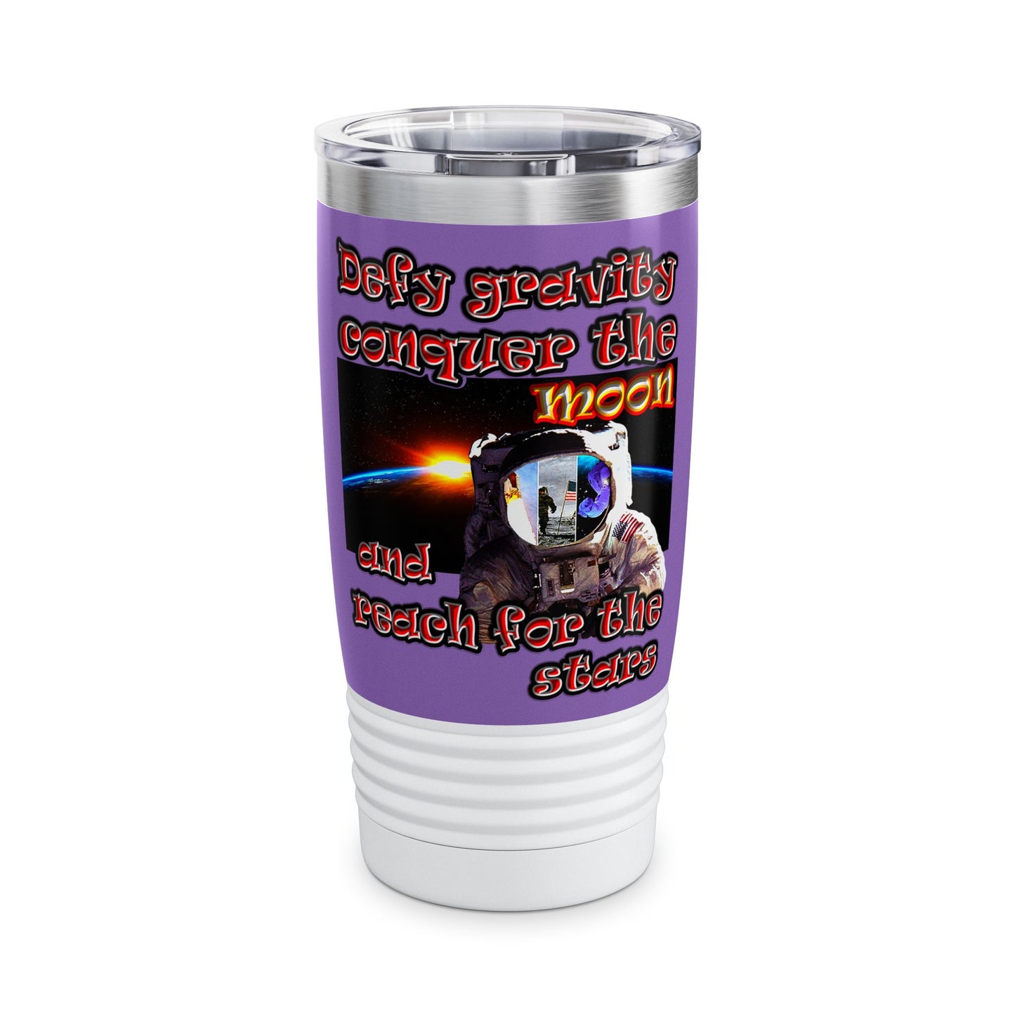defy conquer reach - Ringneck Tumbler, 20oz (light purple)