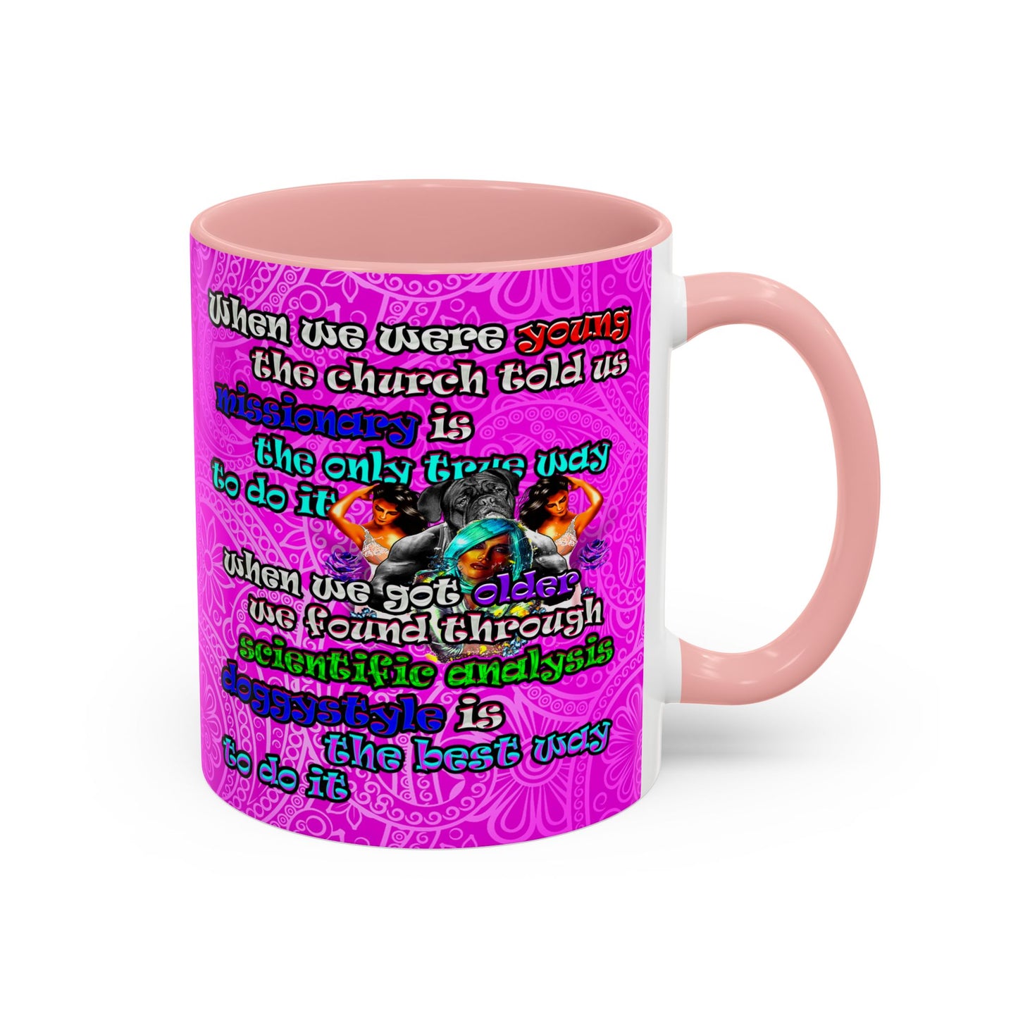 doggystyle - Accent Mug (pink swirl)