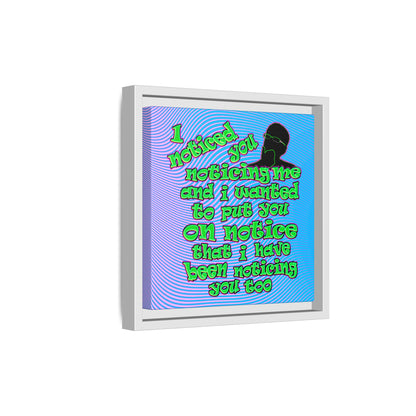 noticed you noticing - framed canvas art (light blue-purple wave)