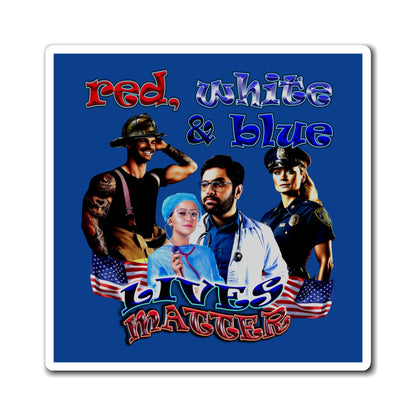 rw&b lives matter - Magnets - (dark blue)