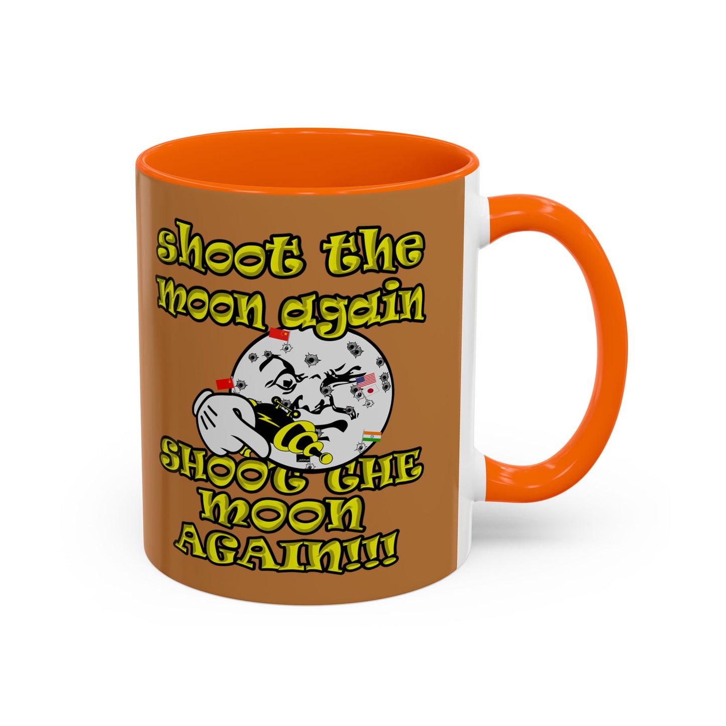 shoot the moon again - Accent Mug (light brown)