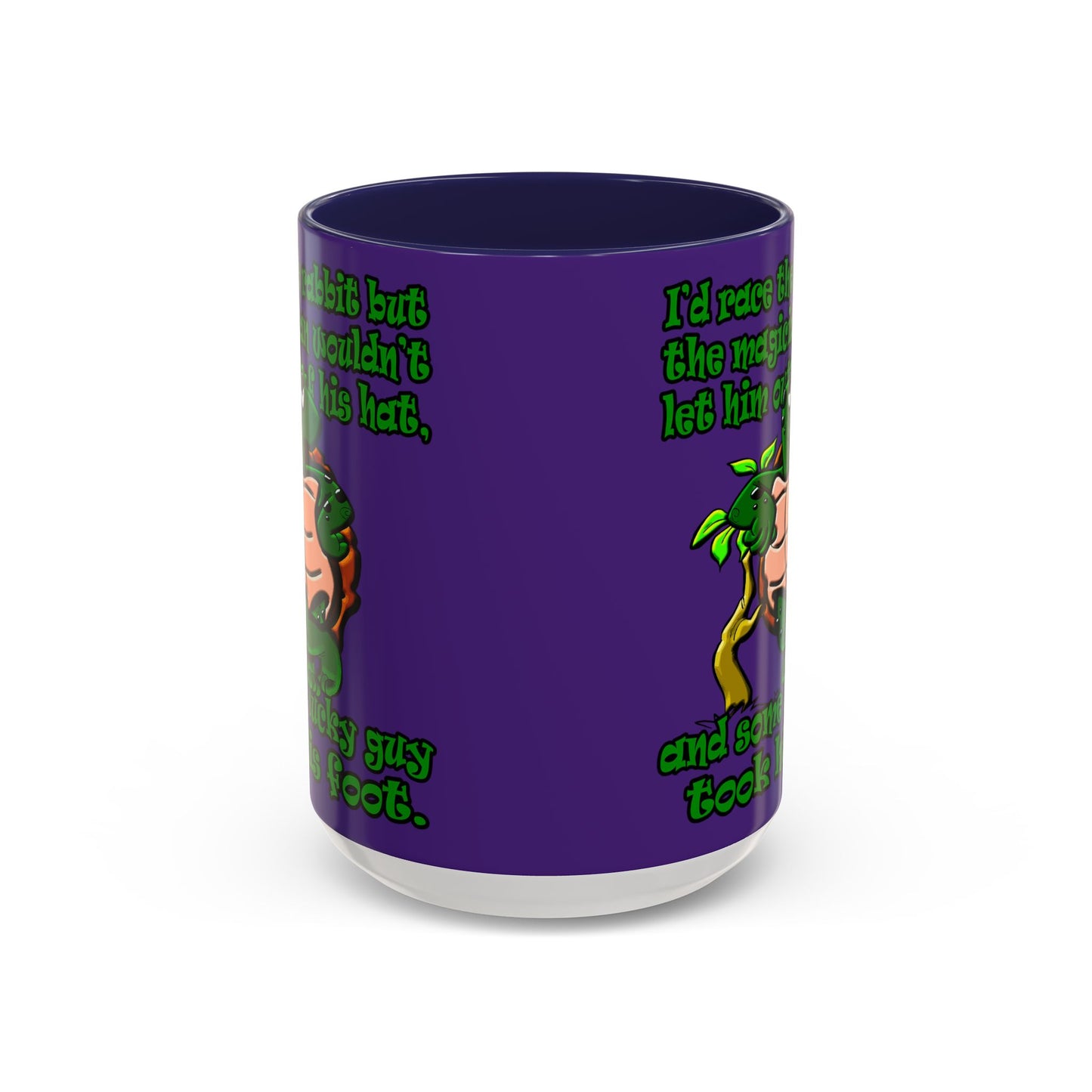 turtle race - Accent Mug (purple)